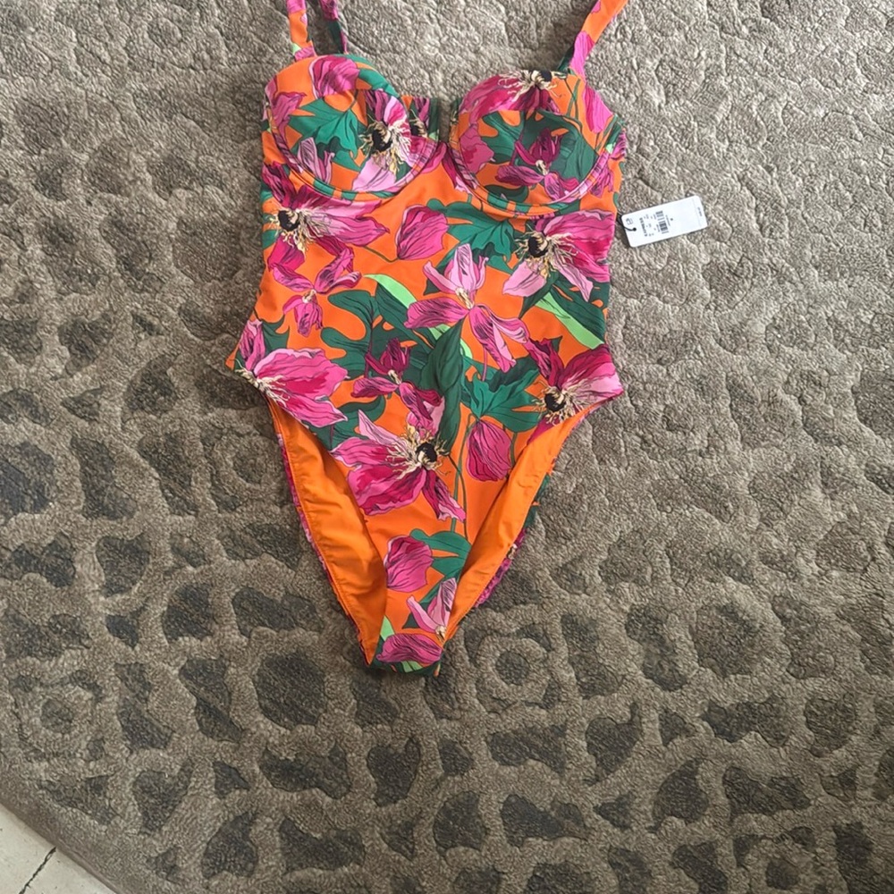 Express Swimwear in Orange and Pink